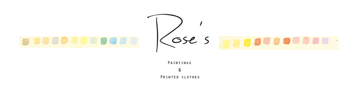 Rose's - Illustration papier et textile